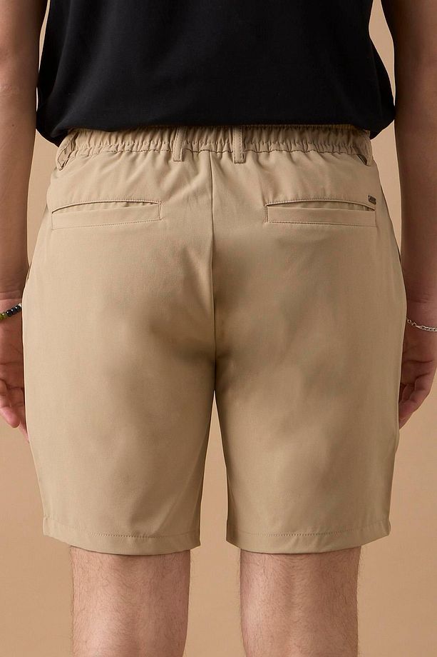 Erkek Bej Jogger Fit Şort - 5