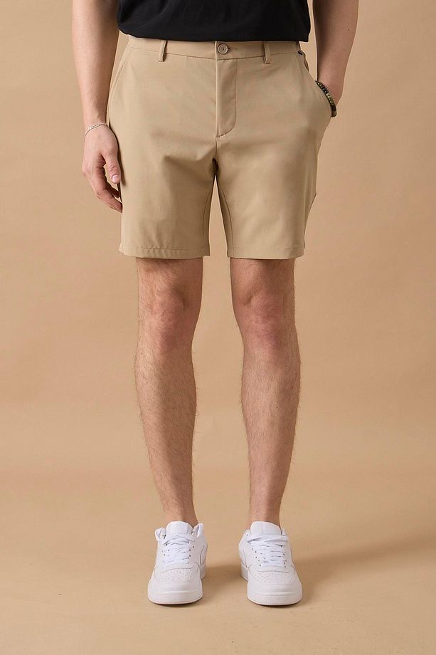 Erkek Bej Jogger Fit Şort - 1