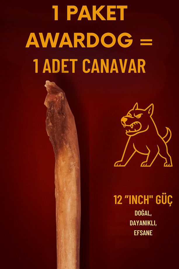 30 Cm Canavar Boy %100 Doğal Dana Kamışı | Köpek Çiğneme Ödül Maması | Uzun Süre Dayanıklı | 1 Adet - 4