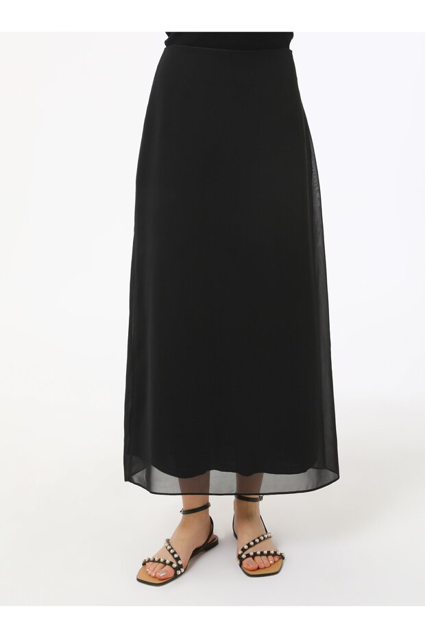 Şifon Etek - Siyah - Refka - 4