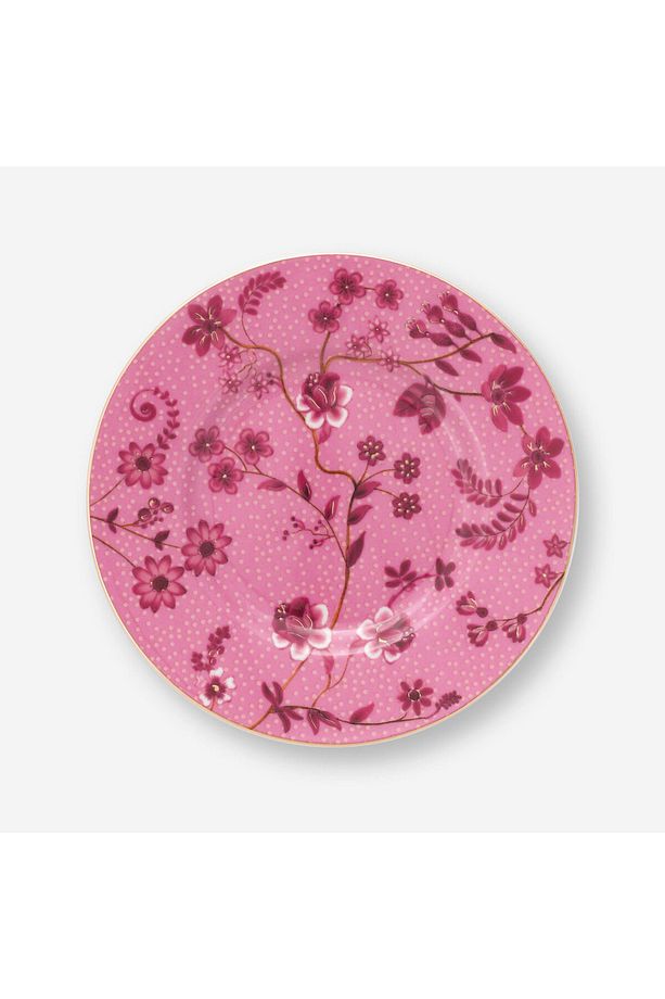 Jolie Pembe Porselen Petit Four Tabağı 12 Cm - 1
