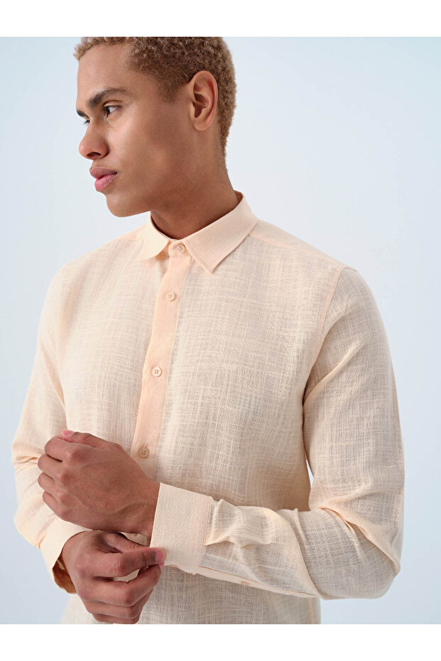 Regular Fit Camel Erkek Gömlek LF2038874 - 4