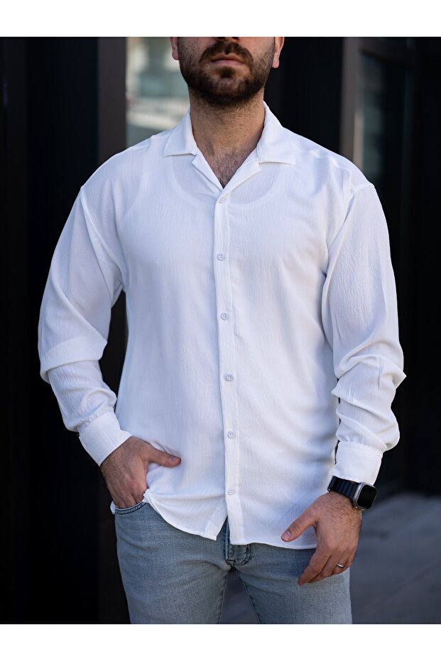 OVERSİZE AEROBİN ERKEK GÖMLEK - 3