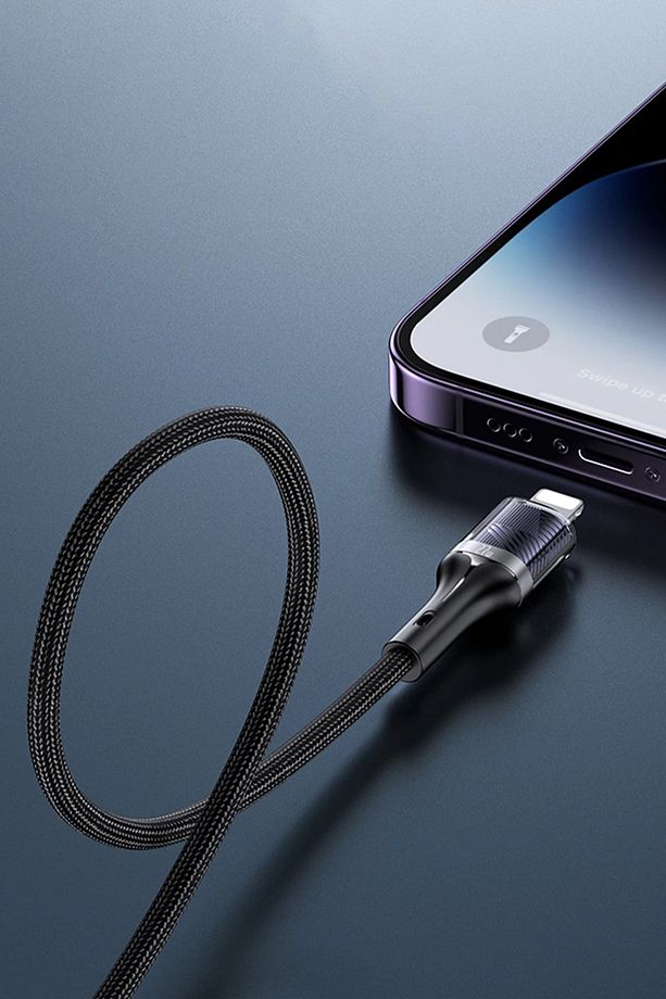 Bir Ucu USB ve Diğer Ucu Çift Dönüşümlü Type-C to Lightning PD Hızlı Şarj Kablosu 1.2 metre - 3