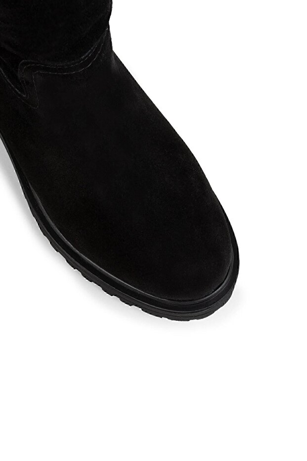 Hakiki Süet Siyah Kadın Bot - 6