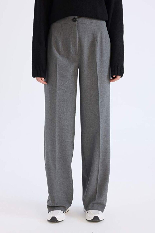 Ψηλόμεσο φαρδύ παντελόνι Basic - C6402AX25SP - 4