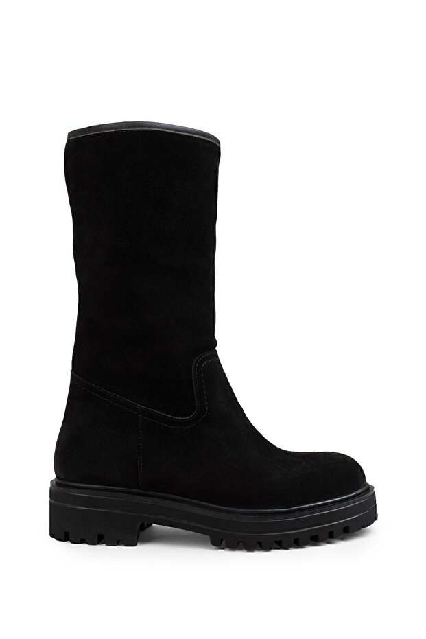 Hakiki Süet Siyah Kadın Bot - 4