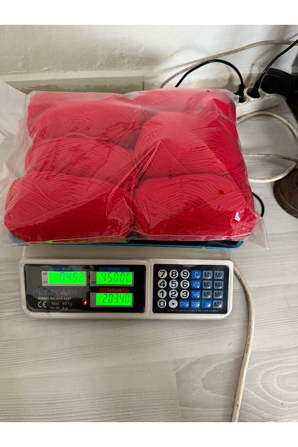 Alize midi ihraç fazlası ip(452 gram)kırmızı - 1