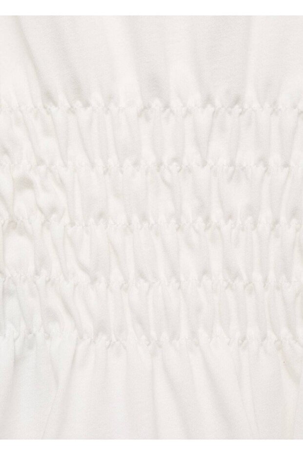 Büzgülü pamuklu tişört - 6