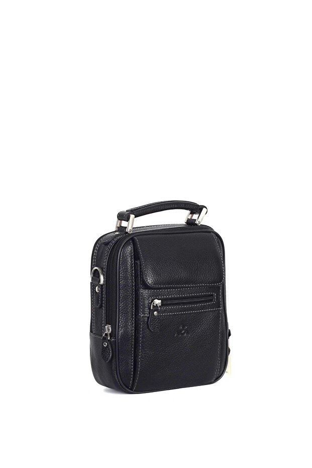 Black Leather Hand and Shoulder Bag 305 2