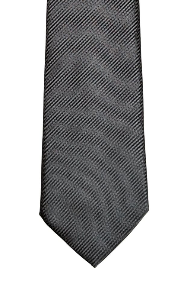 ربطة عنق كلاسيكية باللون الرمادي - 1