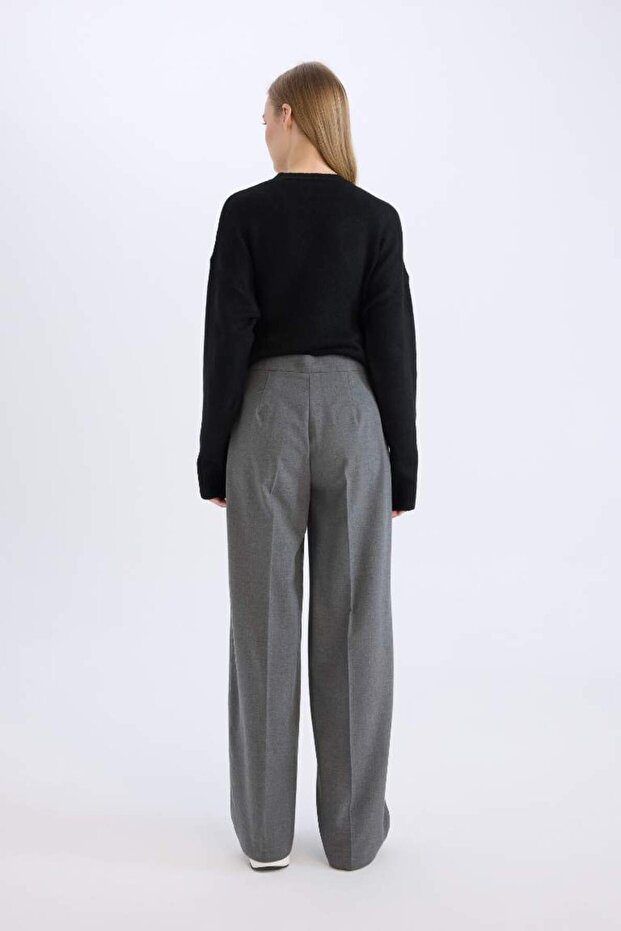 Ψηλόμεσο φαρδύ παντελόνι Basic - C6402AX25SP - 5