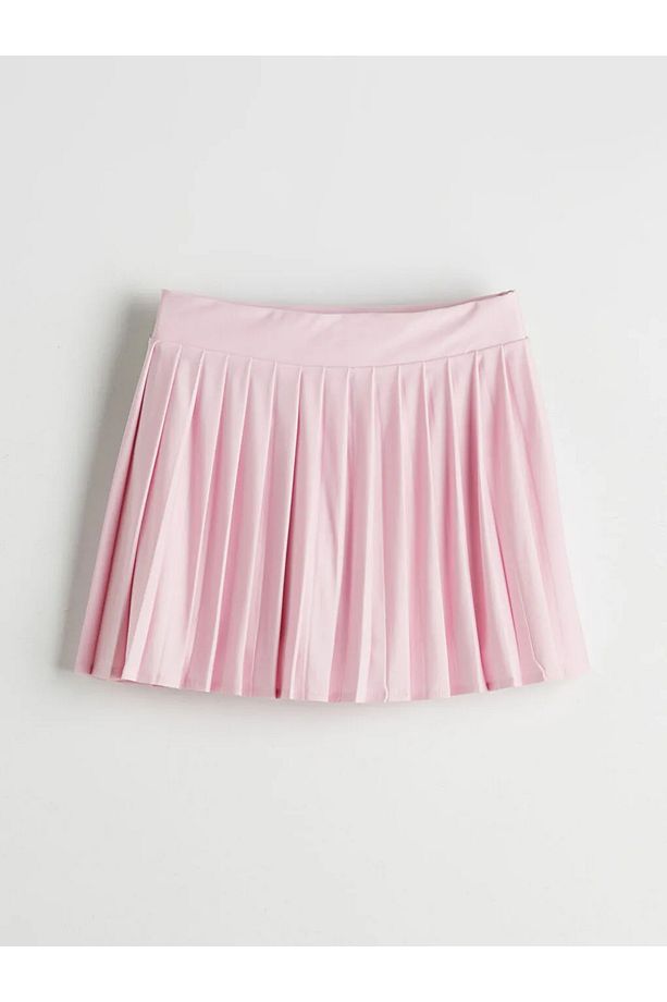 XSIDE ACTIVE Pembe Beli Lastikli Pileli Mini Spor Şort Etek - 4