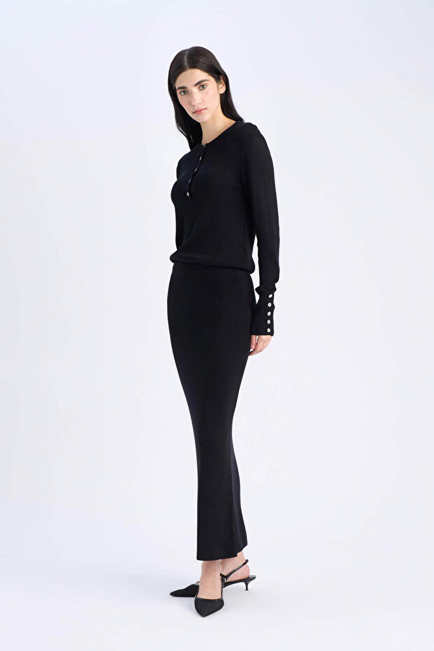 E5361ax Model Basic Fusta Creion Midi Plată - 4