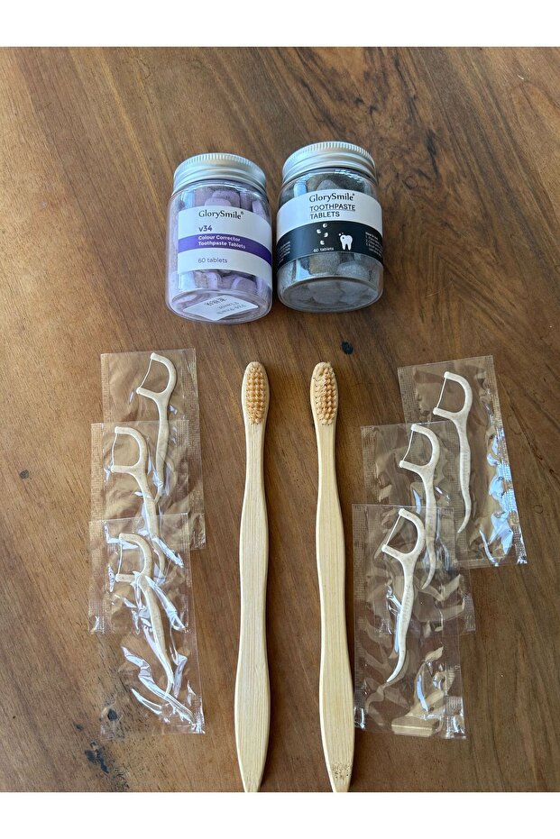 TABLET DİŞ MACUNU + DİŞ BEYAZLATICI 2 Adet Bambu Diş Fırçası, 6 Adet Diş İpi HEDİYELİ - 3