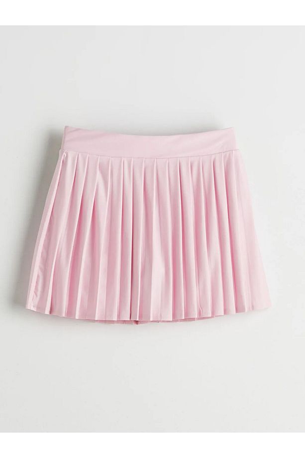 XSIDE ACTIVE Pembe Beli Lastikli Pileli Mini Spor Şort Etek - 2