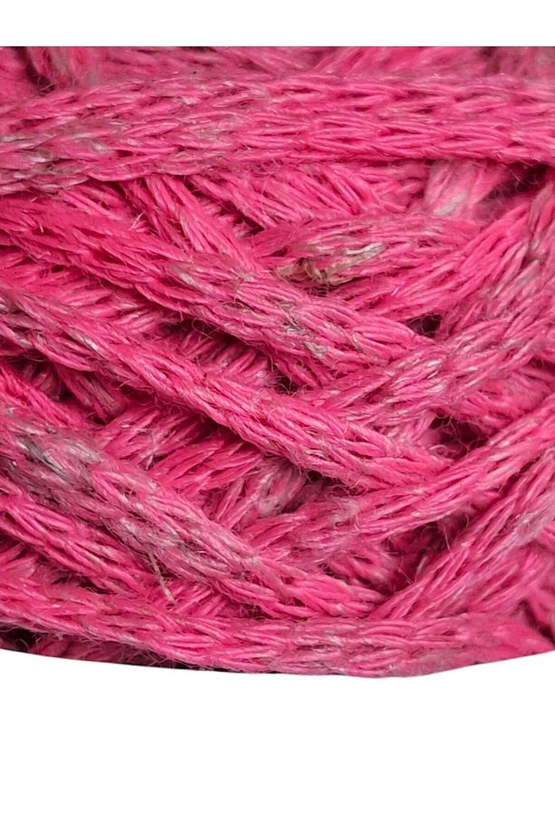 Pembe renkli pamuk makrome el örgü ipi (200 gr.) - 4