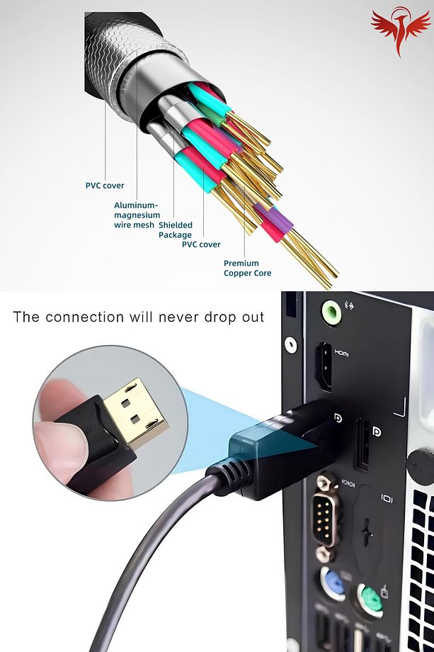 3 Metre Displayport-hdmı Kablo (DP TO HDMI) 60hz,1440p,2k Monitör-pc Görüntü Kablosu Premium 3mt - 6