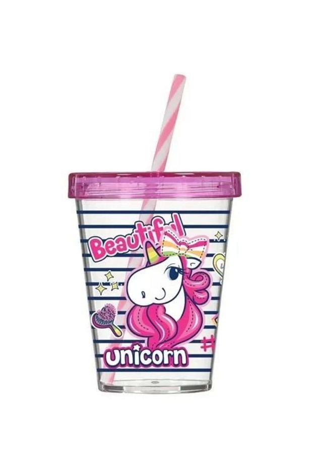 161441-3 Unicornlu Pipetli Bardak 450cc - 1