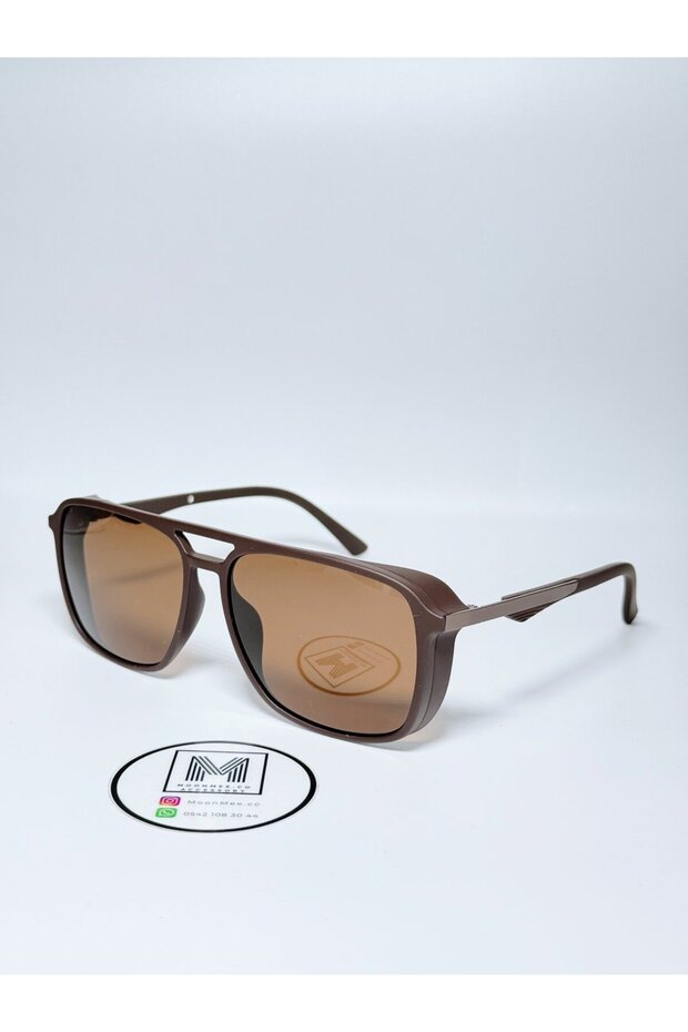 JELAP POLARIZED - نظارات شمسية للجنسين باللون البني مع حماية من الأشعة فوق البنفسجية 400