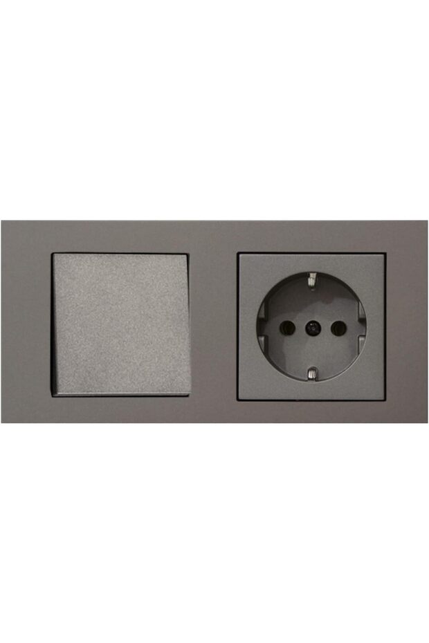 Sbl Grano Anthracite Set of 2 Switch and Grounded Socket Set Sblshp 1064356 - 1