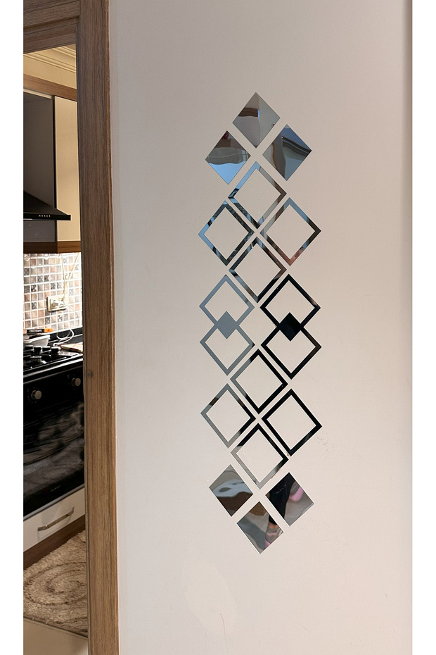 Ayna Duvar Dekoru 17 Parça AKF01 Model - 1