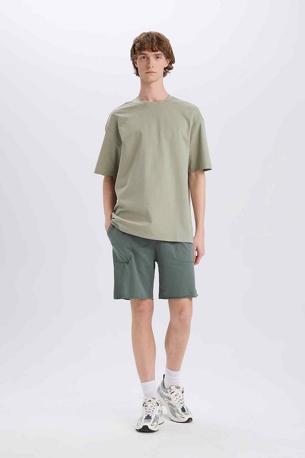Slim Fit Dar Kesim Dar Paça Cepli Basic Düz Şort B8673ax24sm - 2
