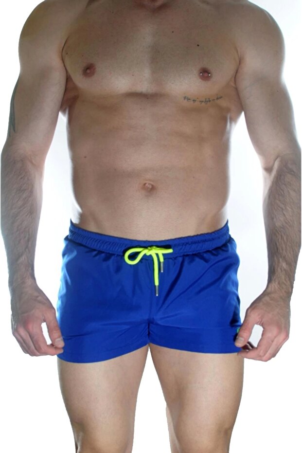 Erkek Mavi Mini Mayo Short - 2