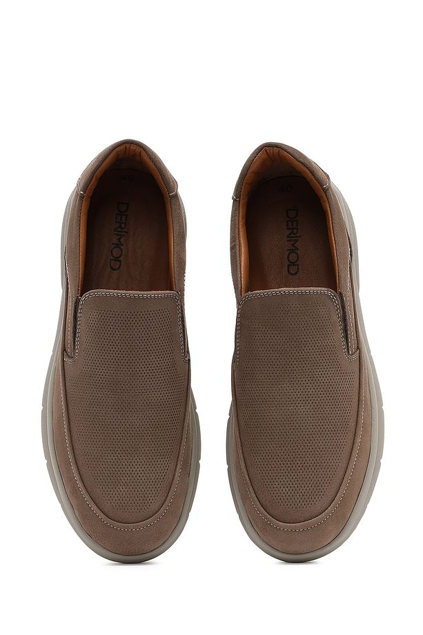 Erkek Bej Nubuk Deri Comfort Loafer 25SFD7651V3 - 7