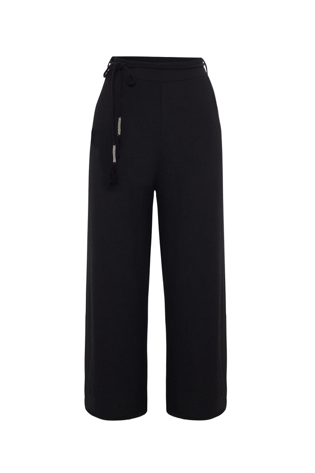 Women's Mink Color Tie-Waist Cloutte Fit Pants