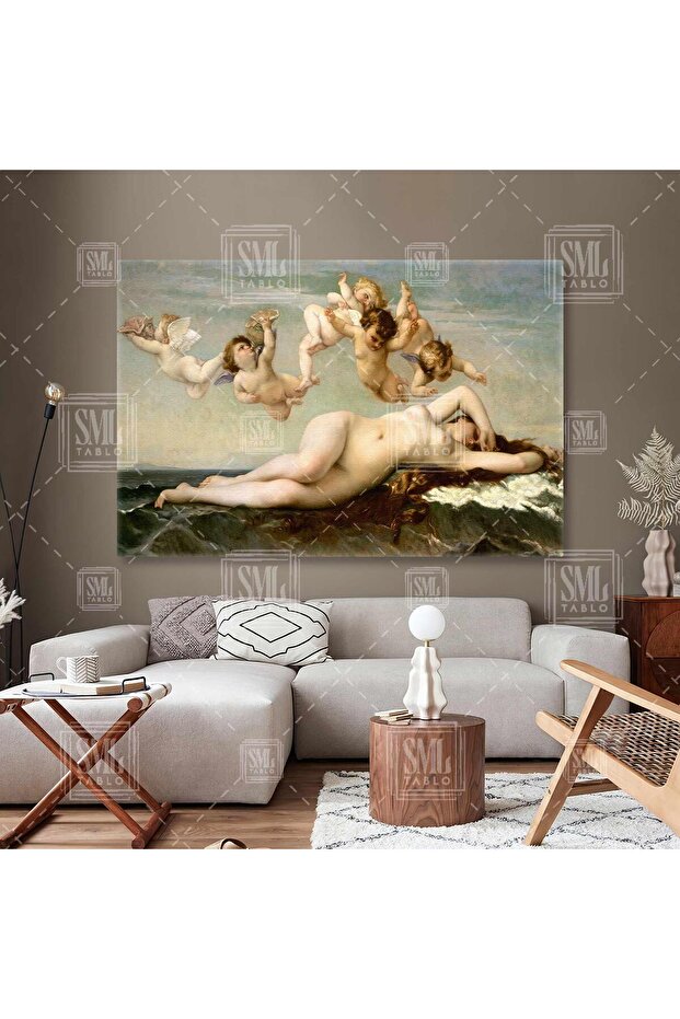 Uçan Melekler Alexandre Cabanel The Birth Of Venus Ünlü Ressam Yatay Kanvas Tablo - 1