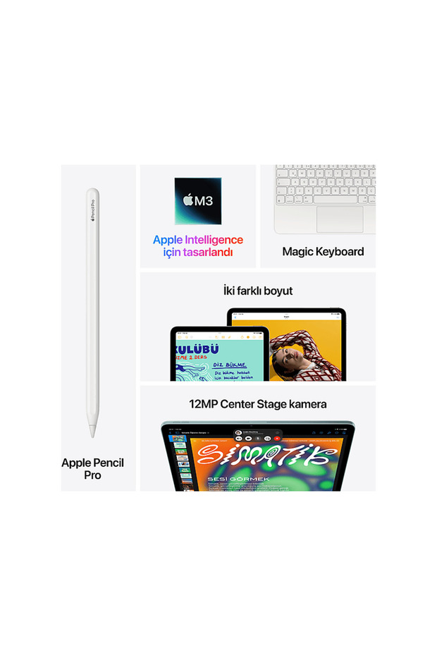 13 inç iPad Air M3 Wi-Fi 1 TB Tablet Uzay Grisi (MCQ04TU/A) - 8