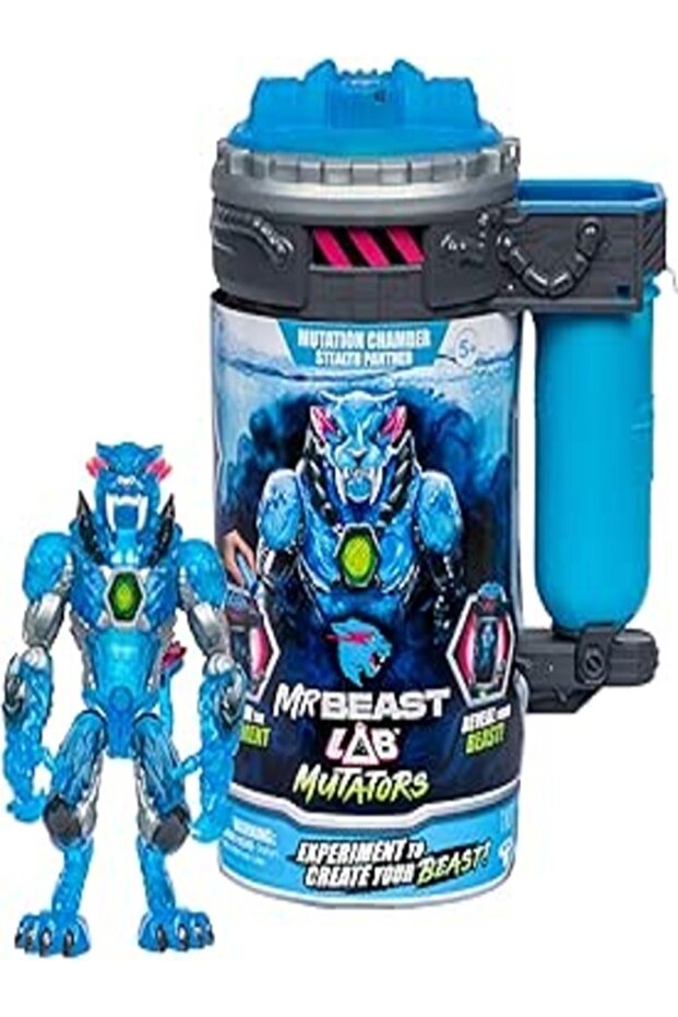 Increditoyz Mr. Beast Lab Mutators 5.5 Inch Collector Mutation Chamber Stealth Panther