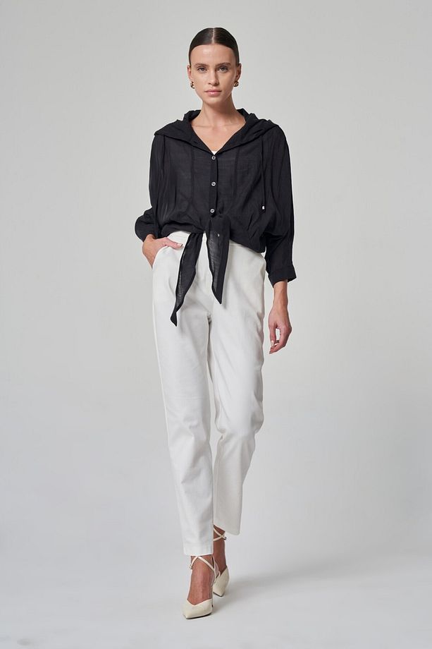 Kapüşonlu Oversize Bluz - 3