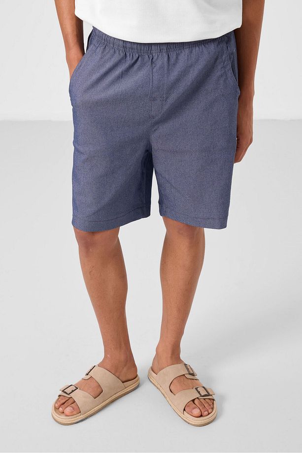 Kot Lacivert Standart Fit Dokuma Hafif Esnek Chino Erkek Şort - 81293 - 6