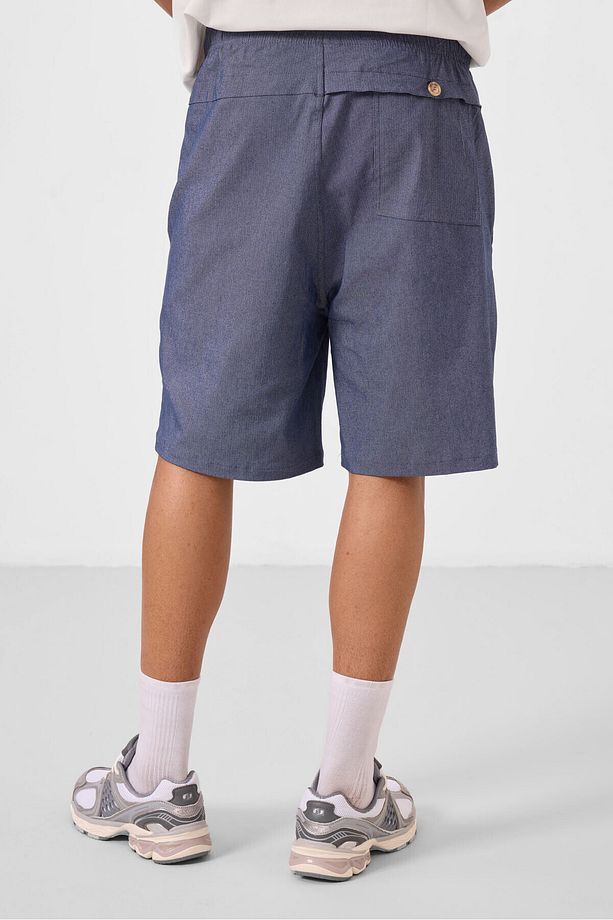 Kot Lacivert Standart Fit Dokuma Hafif Esnek Chino Erkek Şort - 81292 - 8