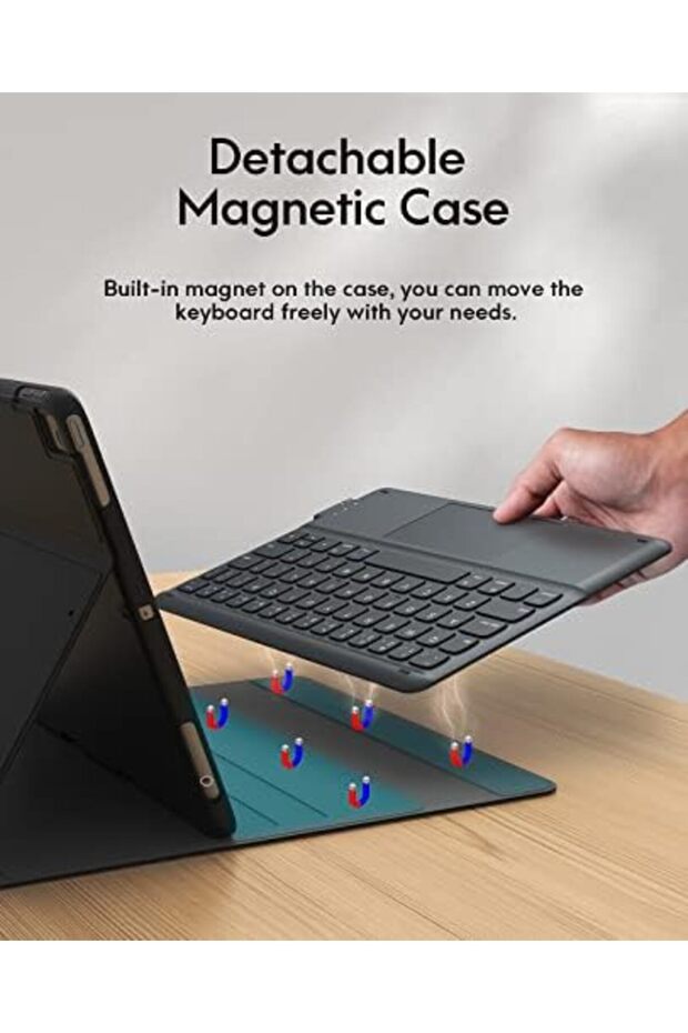 iPad Keyboard 9th Generation, Keyboard for iPad 8th Generation/7th Gen 10.2 Inch, Smart Trackpad, De - 8