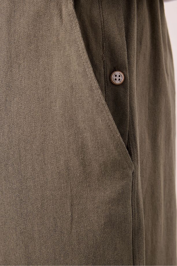 Camel Standart Fit Dokuma Hafif Esnek Chino Erkek Şort - 81291 - 6
