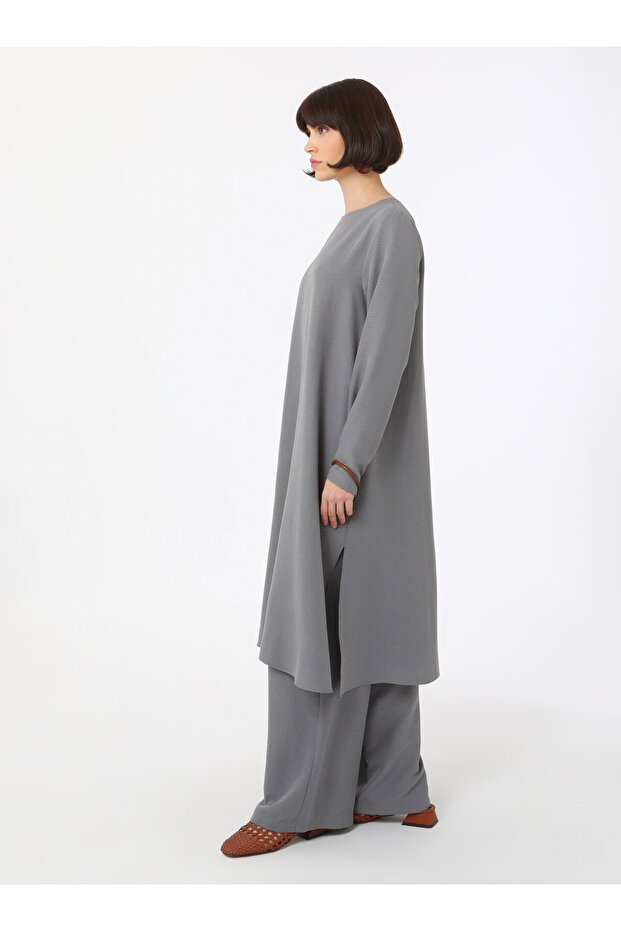Aerobin Basic Tunik&Pantolon Takım - Gri - - 4