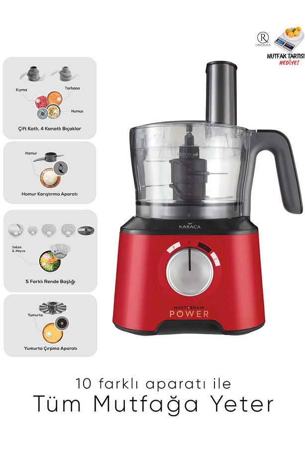 PREMİUM Mastermaid Power Multifunctional 10 In 1 Mutfak Robotu, Blender Seti 2000w - 1