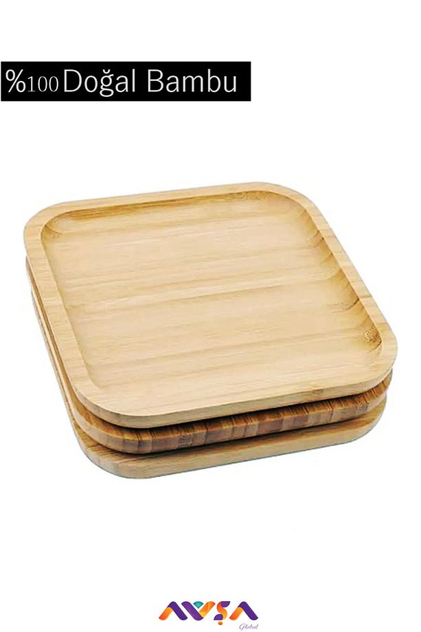 Bambu Kare Servis Tabağı ( 20 X 20 cm ) - 4