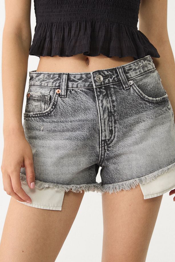 Mikro denim şort - 2