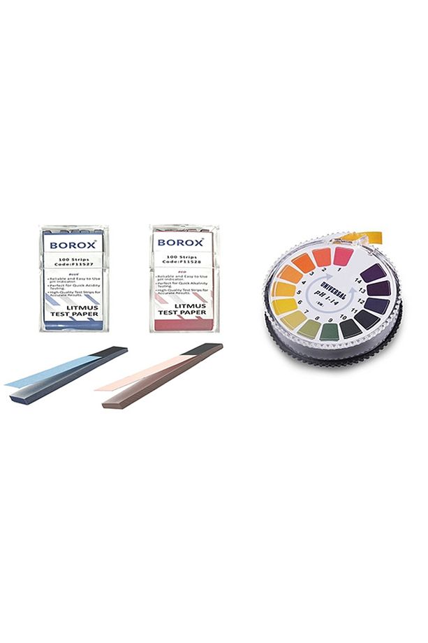 Turnusol Kağıdı Mavi + Kırmızı Ph Kağıdı 5 Metre Set 1 Adet - 1