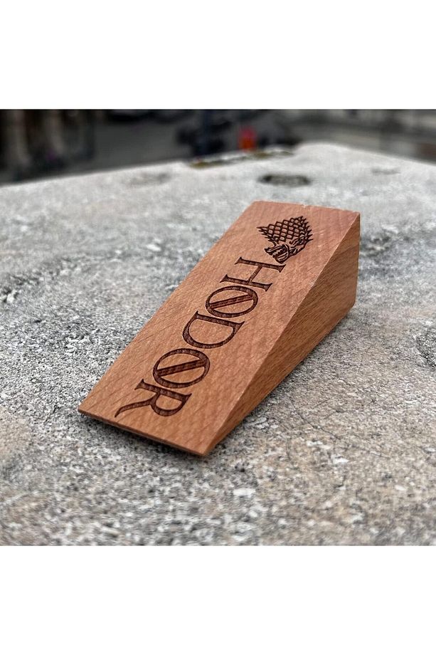 3 Adet Ahşap Kapı Stoperi Kapı Tutucu Takoz Durdurucu Hodor Yazılı Kaymaz Keçeli - 5