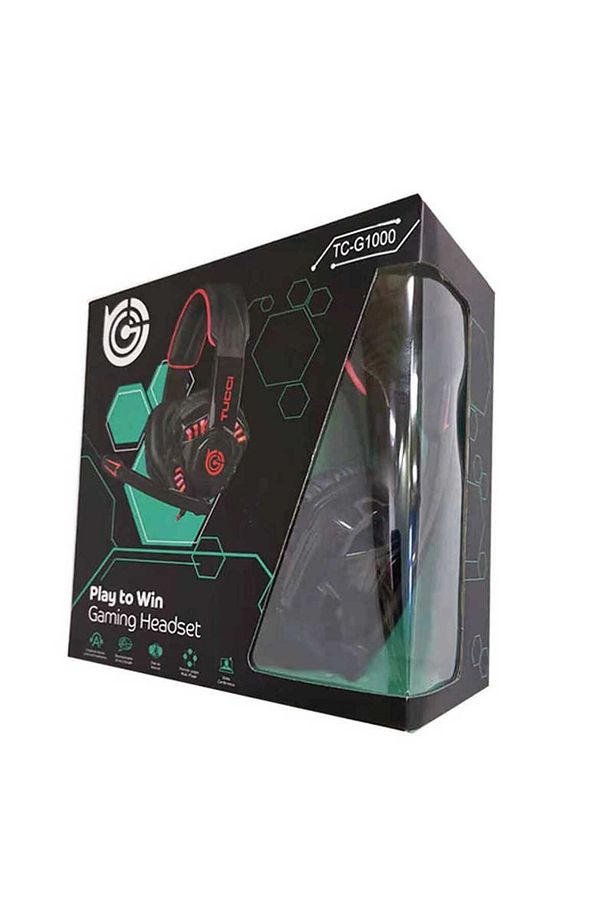 RNTC TC-1000 Oyuncu Kulaklığı 3.5mm-Siyah-Kırmızı - 3