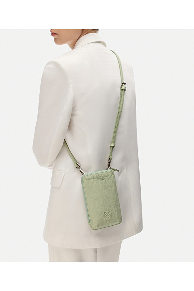 Monogram baskılı deri görünümlü çanta - 2