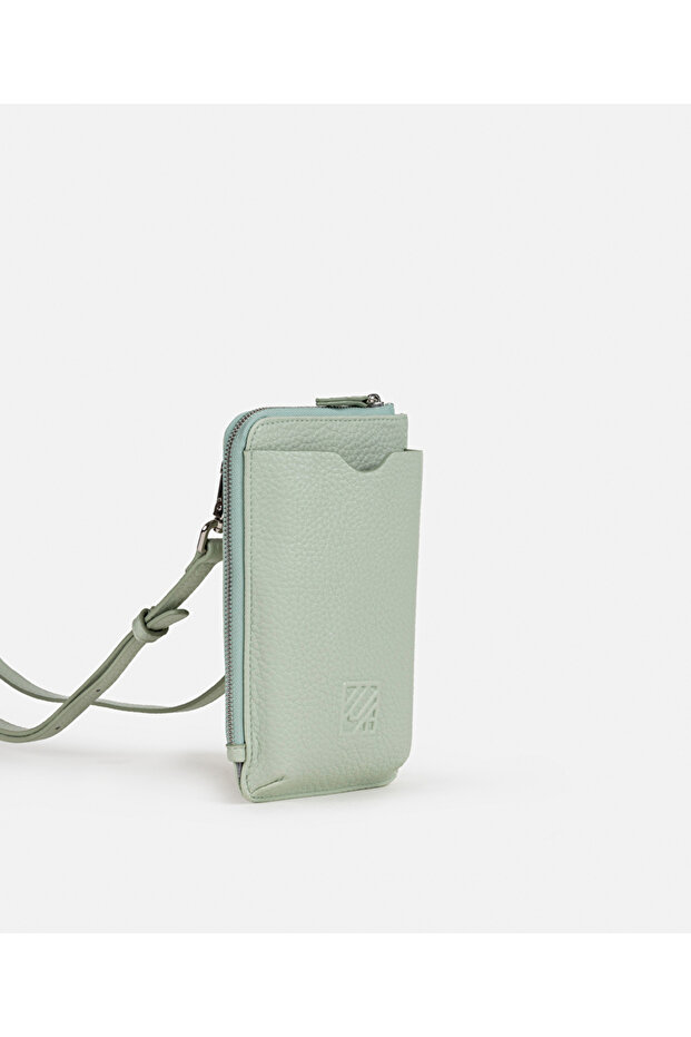 Monogram baskılı deri görünümlü çanta - 4