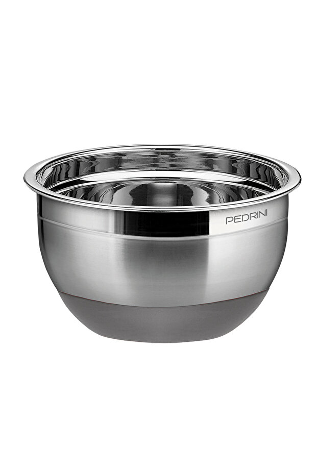 S.STEEL BOWL WITH SILICON BOTTOM, D.20CM / 2.5LT.