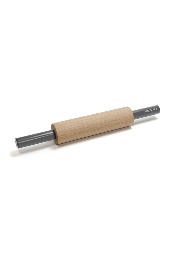 WOOD ROLLIN PIN 44CM WITH TURNING CYLINDER DIA.5 x 25CM