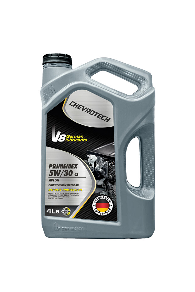V8 PRIMEMEX 5W-30 C3 Fully Synthetic Motor Oil - API SN Engine Oil - 4L